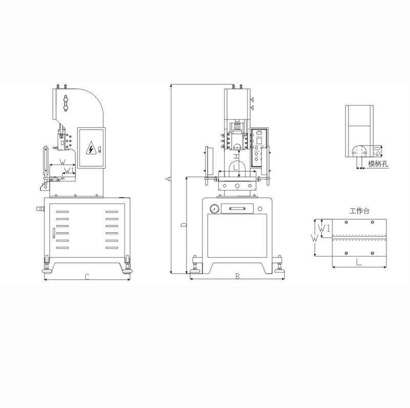 C型精密滑塊式油壓衝床CH104係列